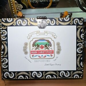 Mark Christopher Cigar Box with Black and Gold Design